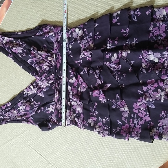 Adrianna Papell Ruffled Floral Dress - Picture 13 of 15